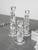 glass clear candle holder